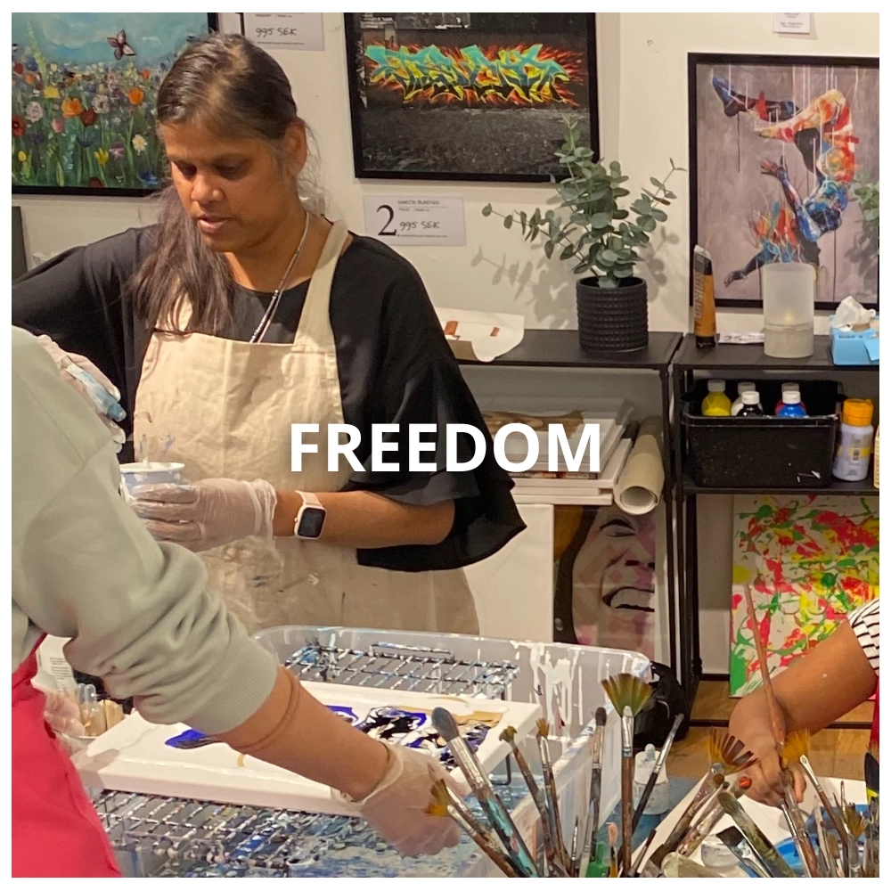 Makeing art is mindful and give you freedom